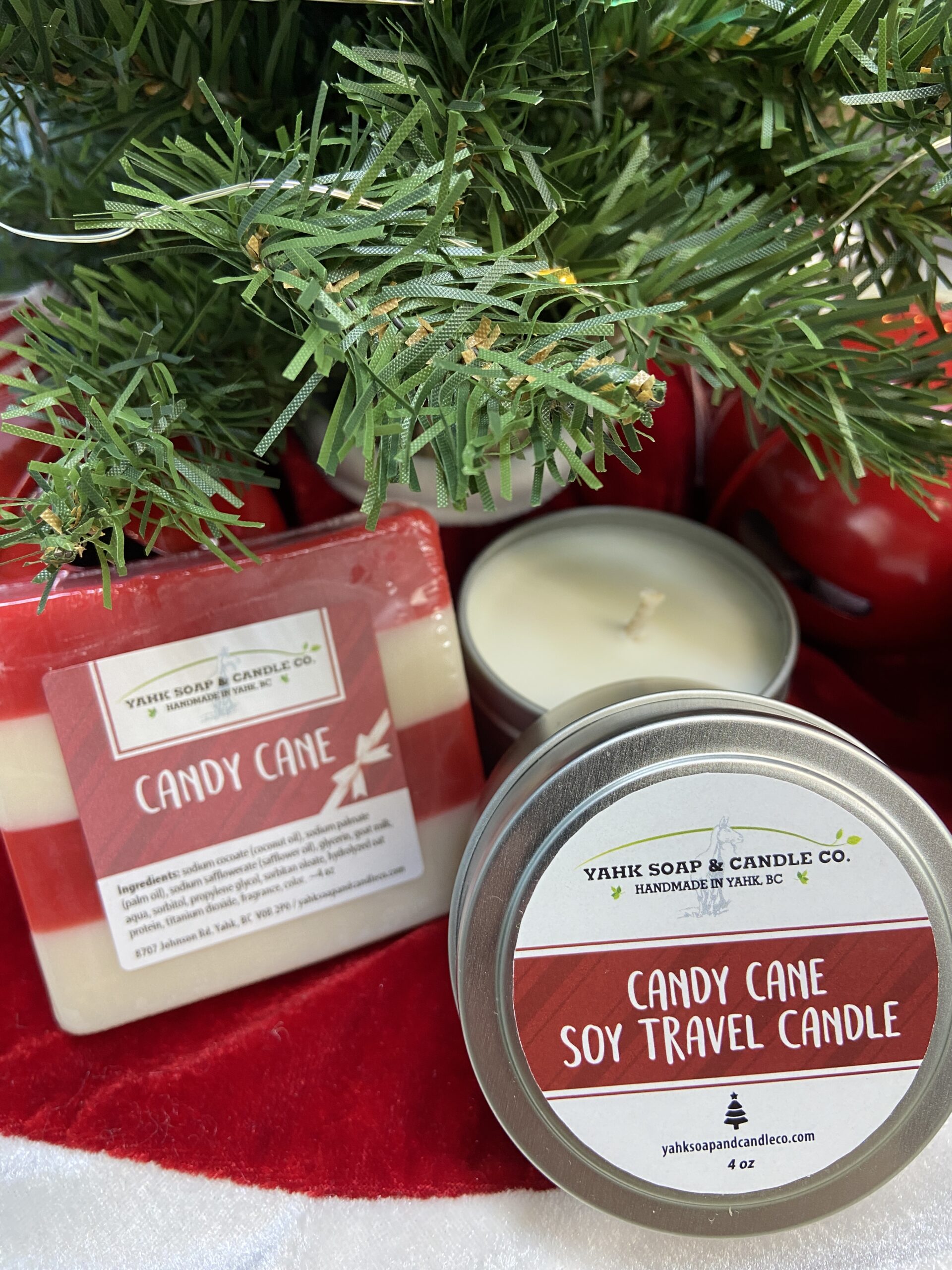 Soy Travel Candle - Candy Cane Christmas - Image 2