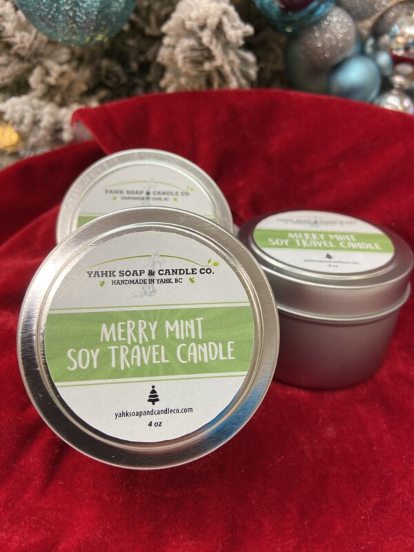 Merry Mint Christmas Travel Candle