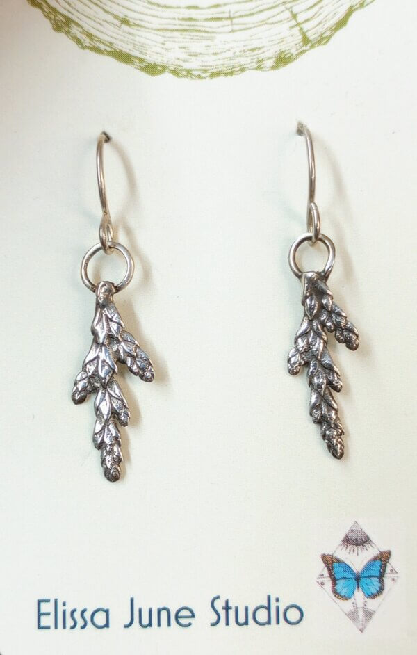 Sterling Silver Cedar Earrings