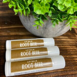 Root beer lip balm