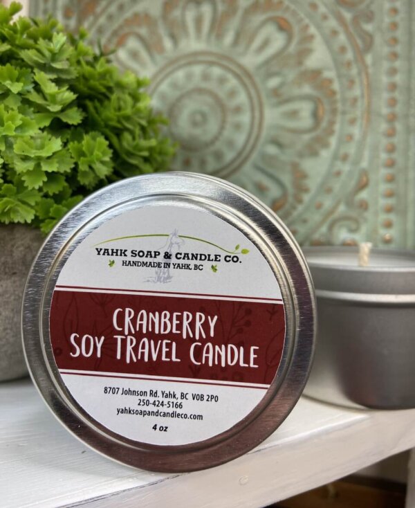 Soy travel candle cranberry