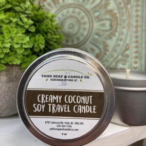 Coconut soy travel candle