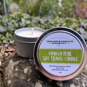 Vanilla pear soy candle