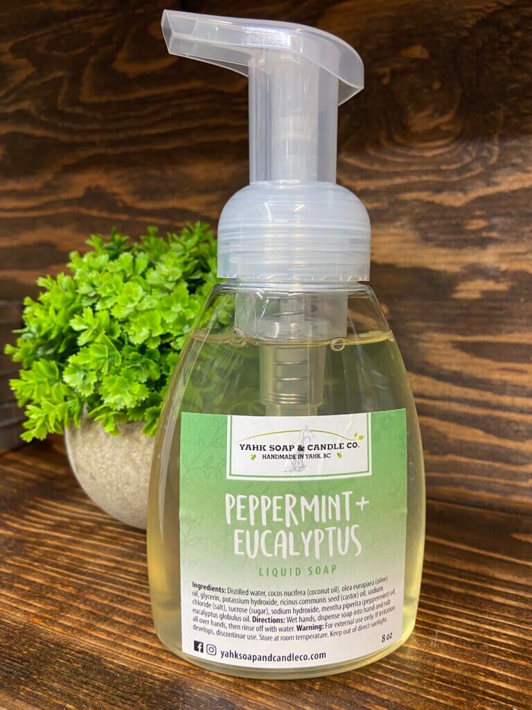 Peppermint & Eucalyptus Foaming Hand Soap Yahk Soap & Candle Company