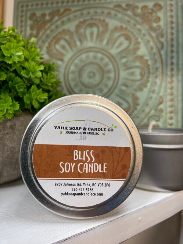 Bliss soy travel candle