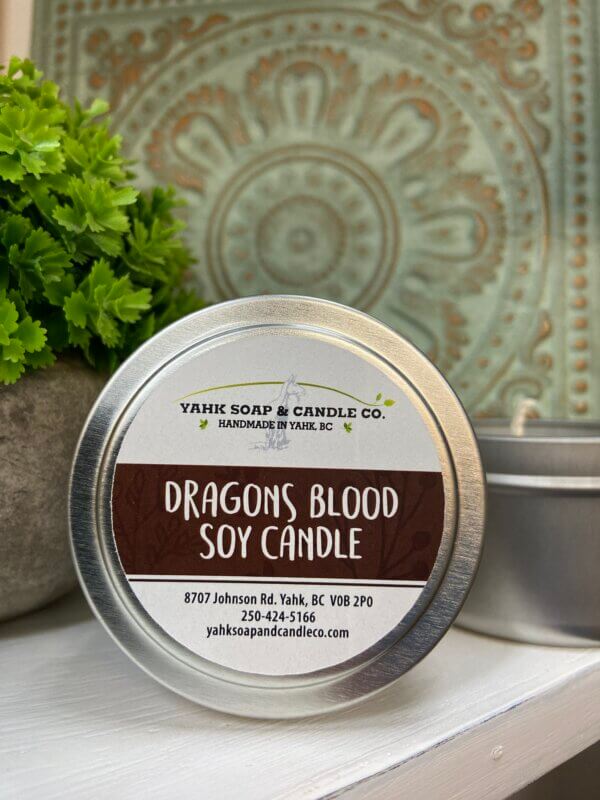 Dragons blood soy travel candle